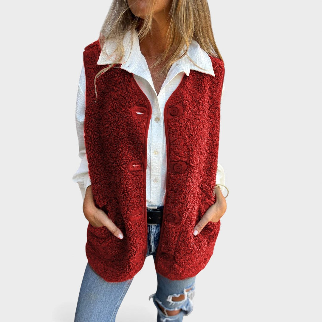 Carmen™ | lühike ja hubane nööpidega vest