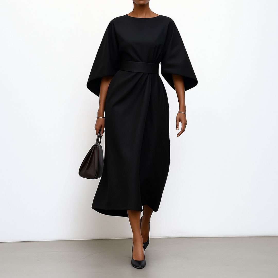 Eldra | Siidise Tunde Batwing Varrukaga Maxi Kleit