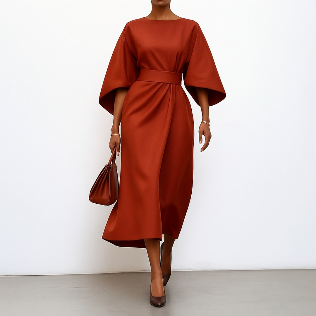 Eldra | Siidise Tunde Batwing Varrukaga Maxi Kleit