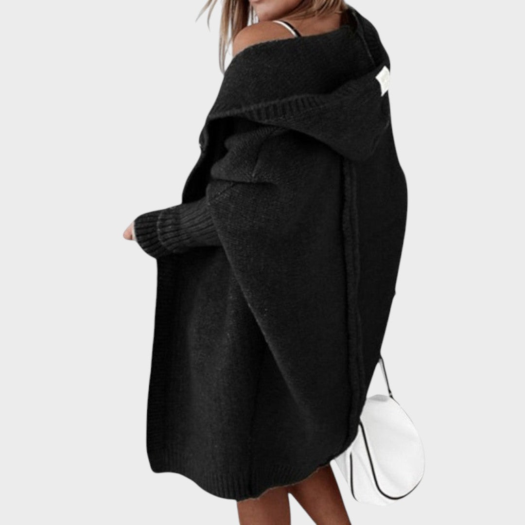 Marcela™ | Oversize kootud kapuutsiga kardigan