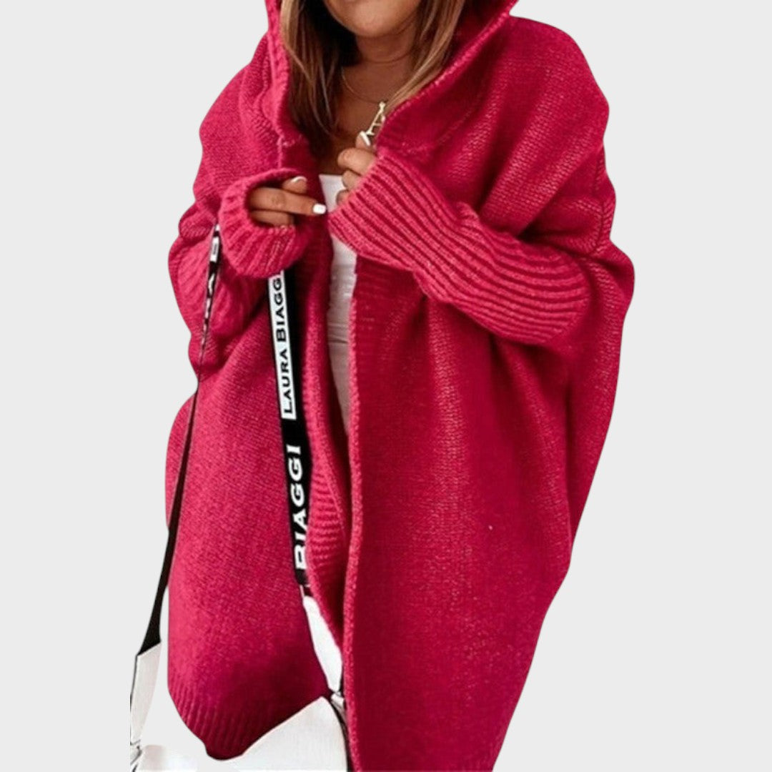 Marcela™ | Oversize kootud kapuutsiga kardigan