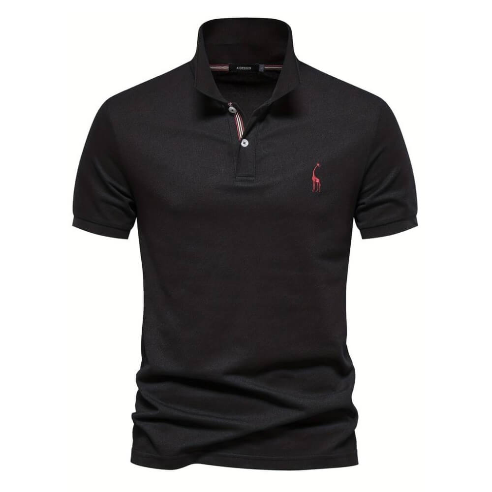 Simon™ | Elegantne lühikeste varrukatega polo T-särk meestele