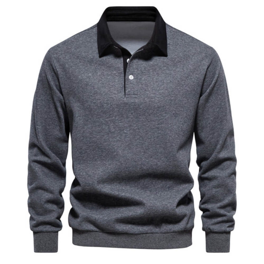 Emil™ | Elegantne pikkade varrukatega Poloshirt meestele