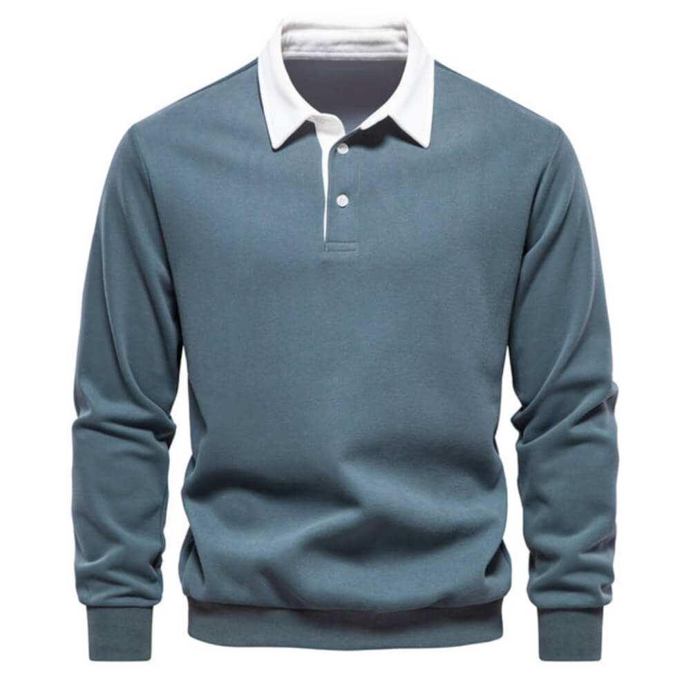 Emil™ | Elegantne pikkade varrukatega Poloshirt meestele