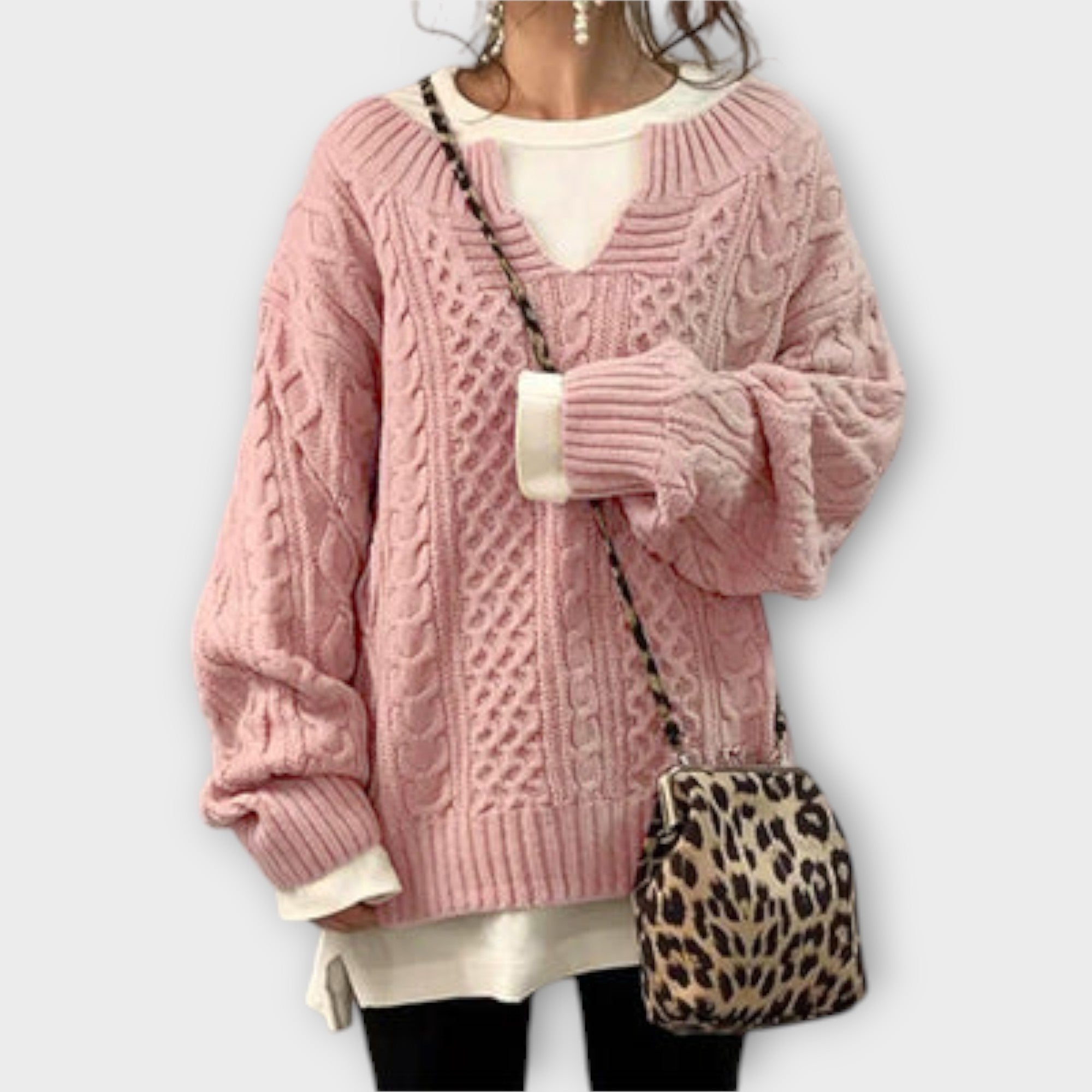 Lili - Üks suurus sobiv Pleten Pullover Pletenimise Muster