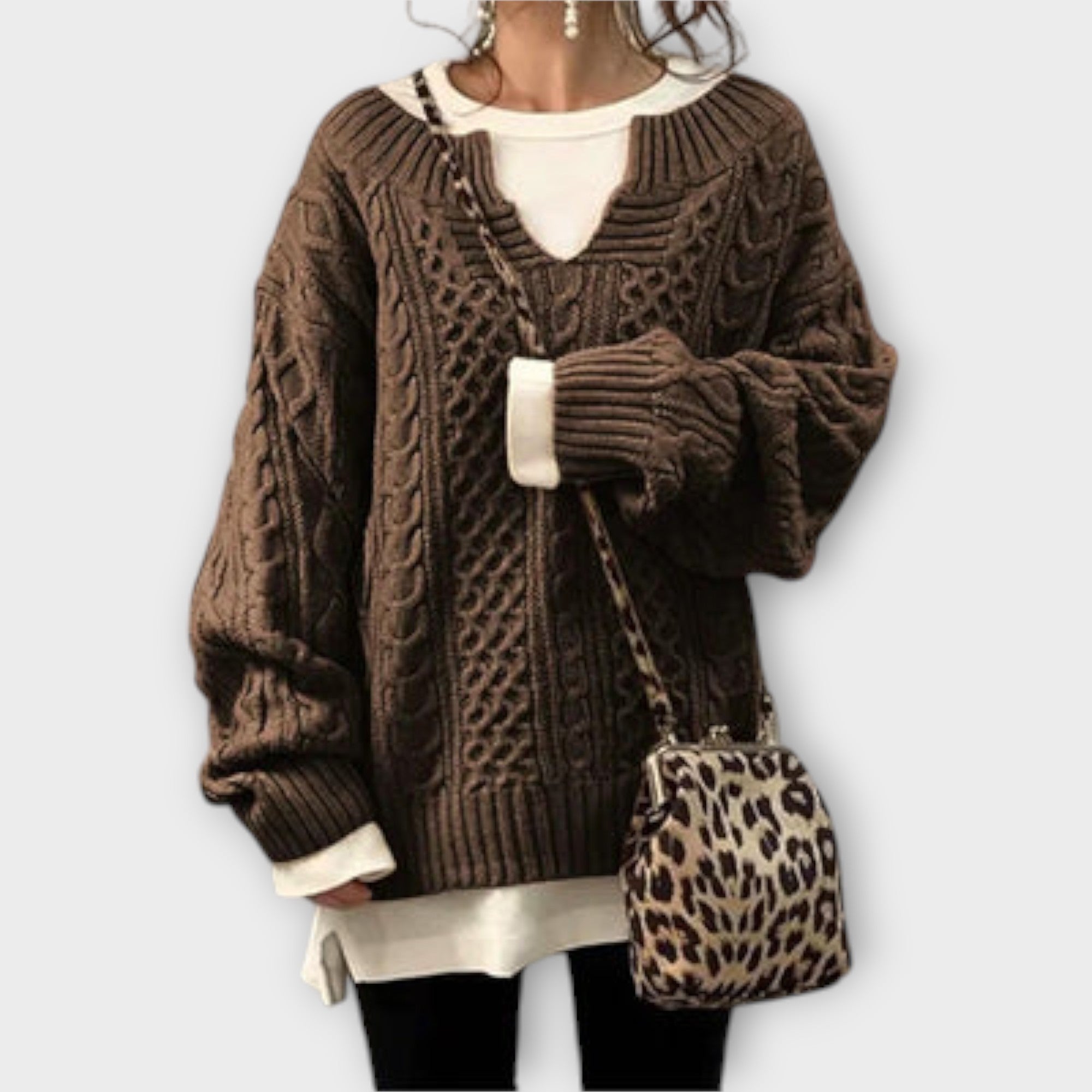 Lili - Üks suurus sobiv Pleten Pullover Pletenimise Muster