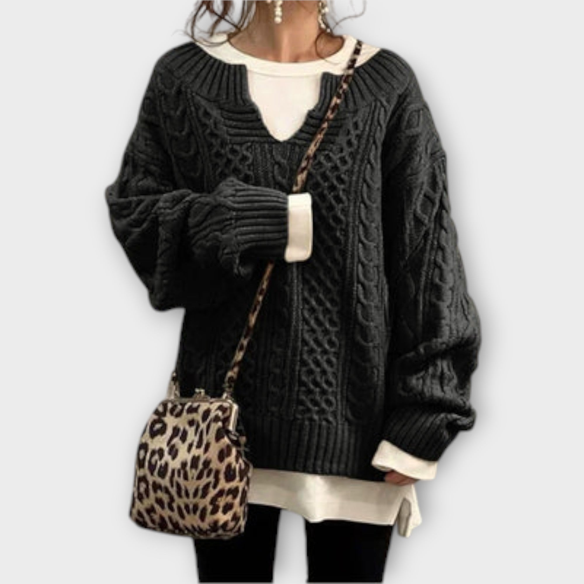 Lili - Üks suurus sobiv Pleten Pullover Pletenimise Muster