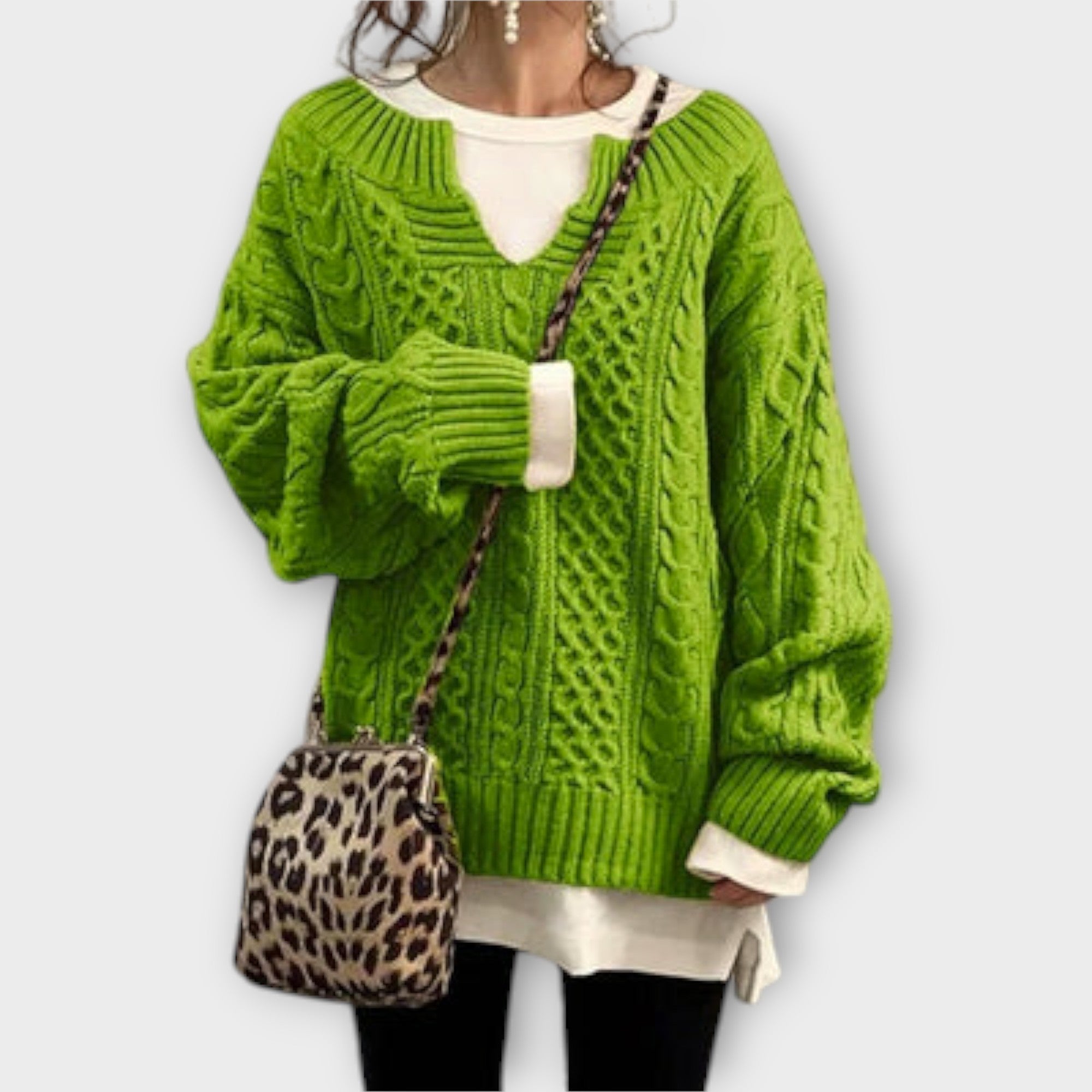Lili - Üks suurus sobiv Pleten Pullover Pletenimise Muster