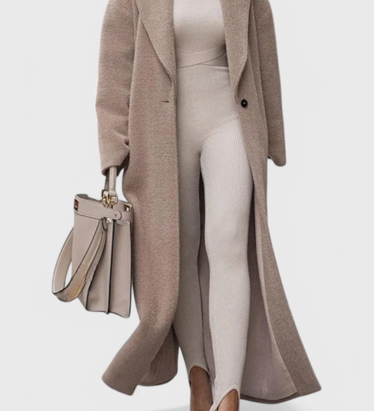 Chloe™ | Struktureeritud elegantne pikk mantel