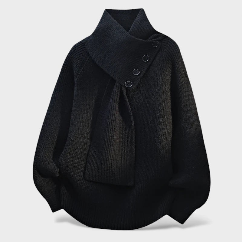 Cayetana™ | Elegantne kampsun ümbritseva kaelusega