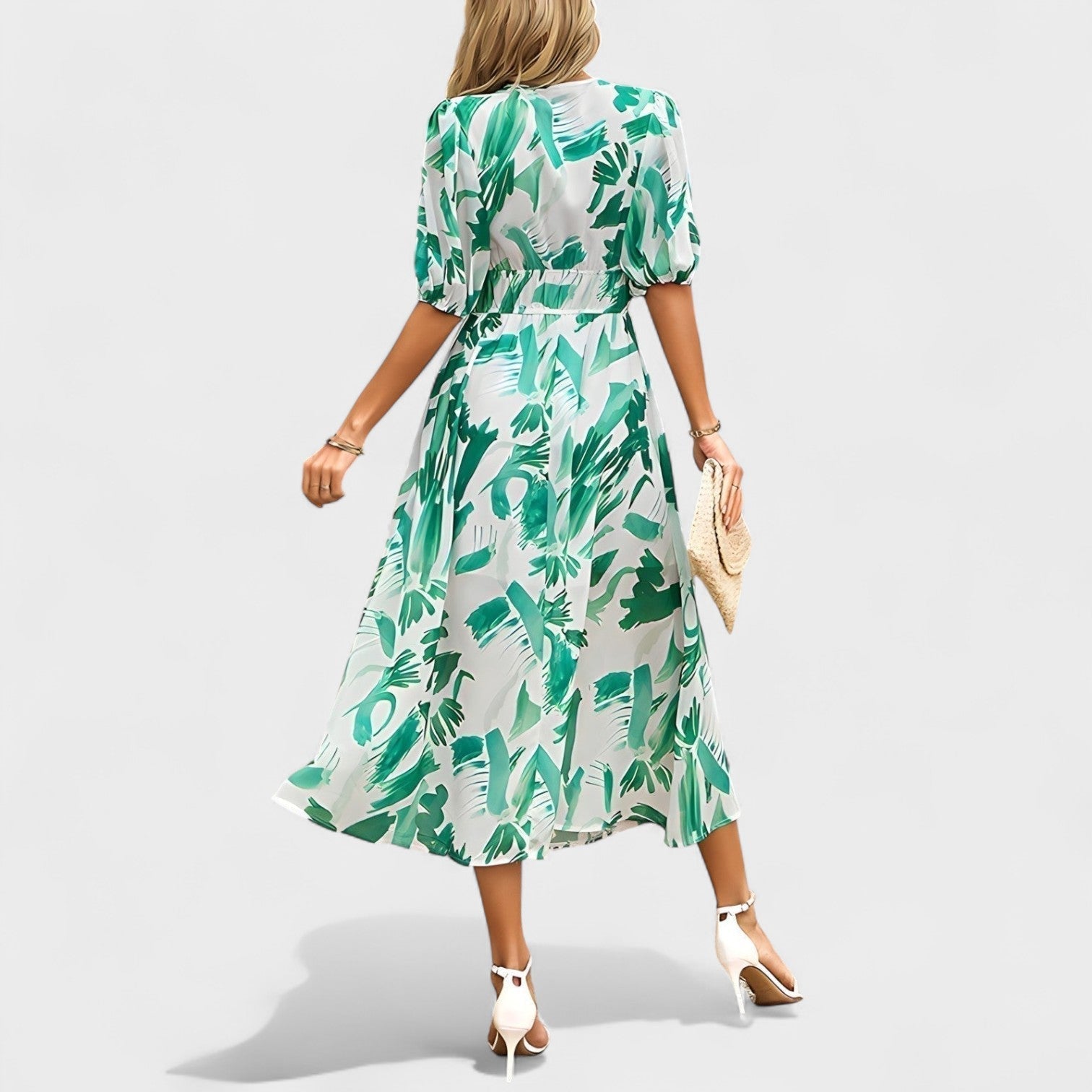 Clara – Elegantne Lilleline Midi Kleid