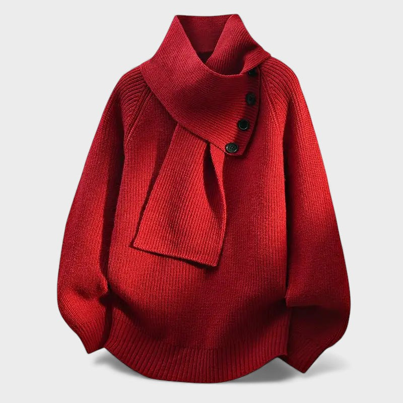 Cayetana™ | Elegantne kampsun ümbritseva kaelusega