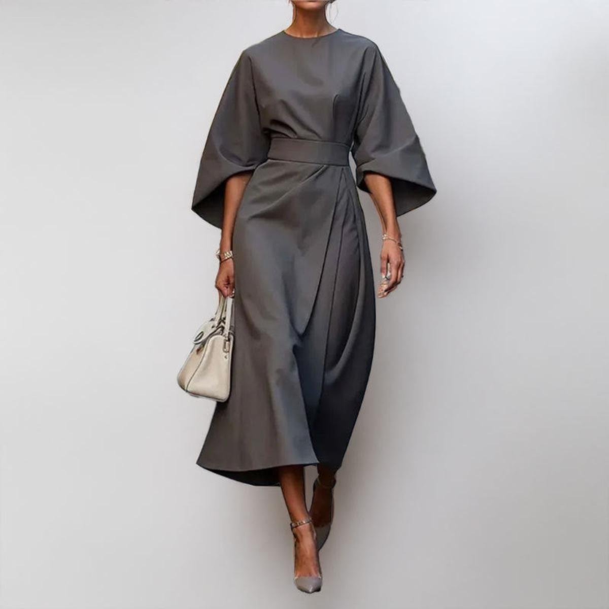 Eldra | Siidise Tunde Batwing Varrukaga Maxi Kleit