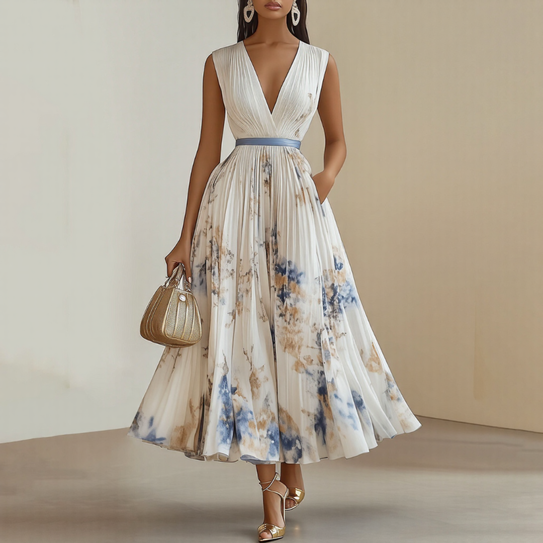 Rowella | Elegantne Pleeditud Maxi Kleid
