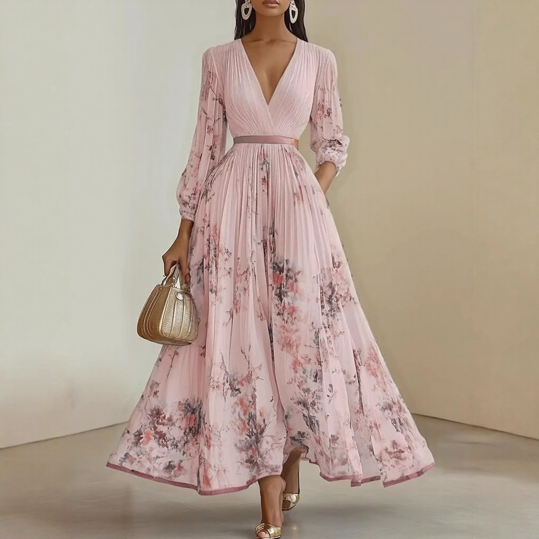 Rowella | Elegantne Pleeditud Maxi Kleid