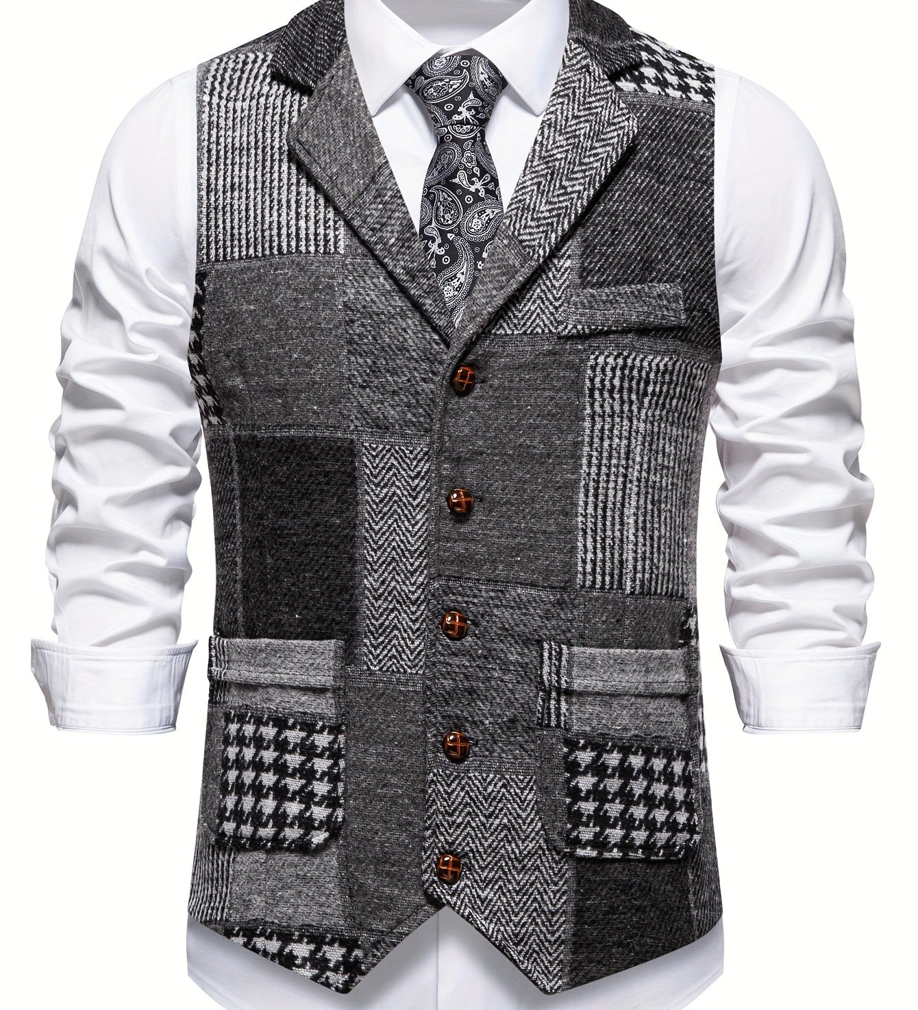 Hurmo - Meeste tweed-vest kalasabamustriga
