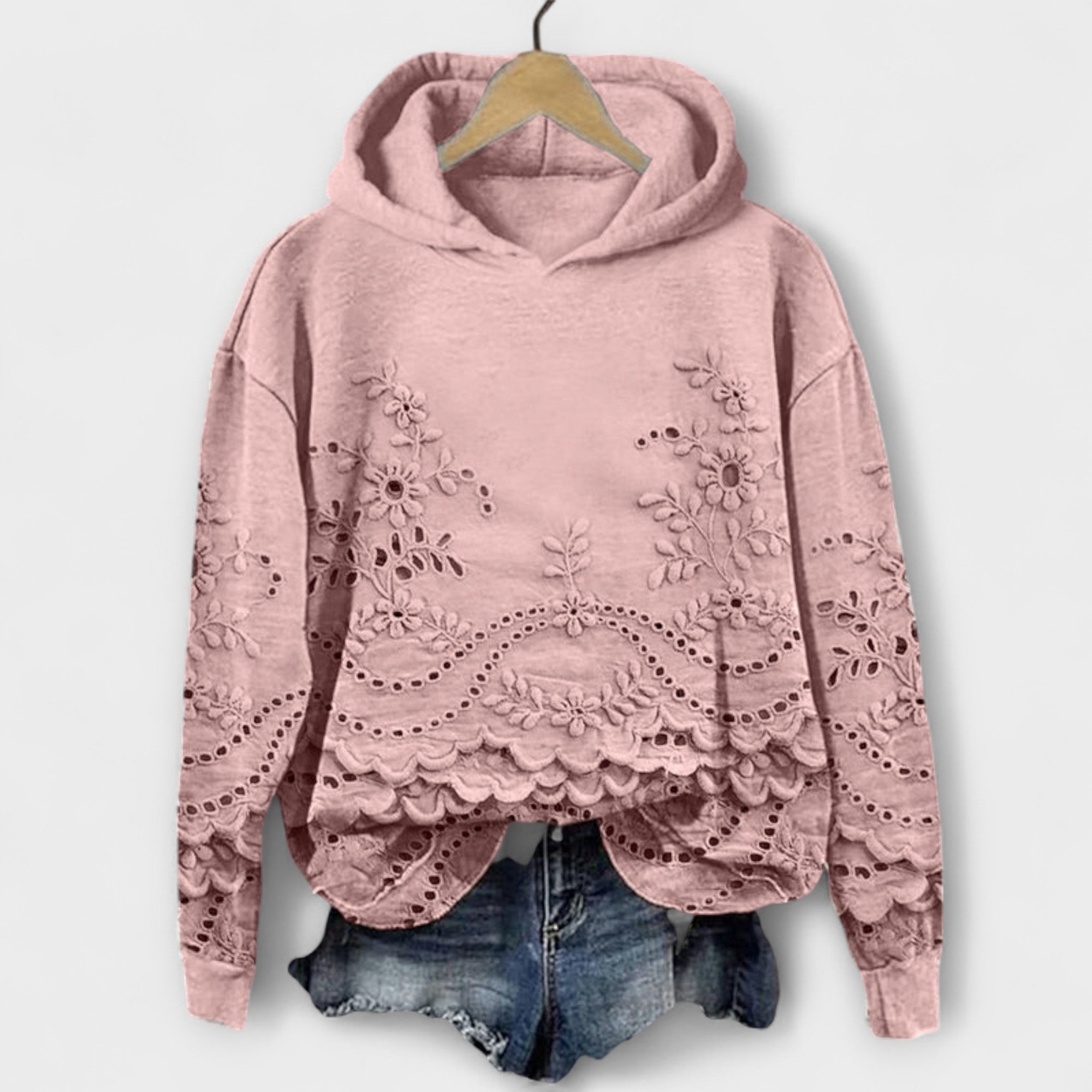 Grace – Vintage Kapuutsiga Särk Lilleseemnete Motiiviga