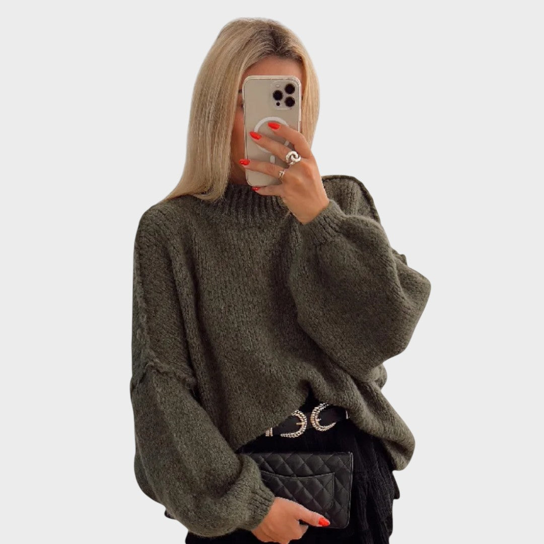 Carly™ | Oversize kootud kampsun baloonvarrukatega
