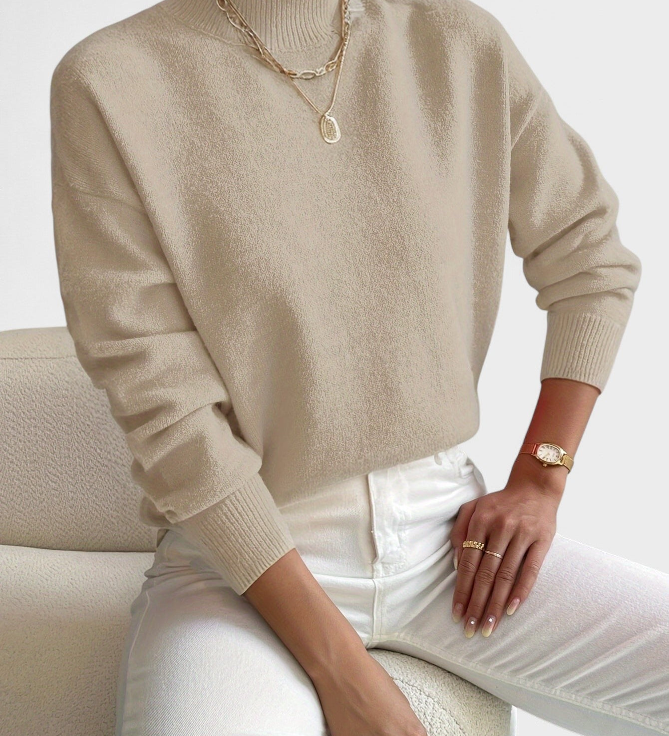 Petra™ | Elegantne kõrge kaelusega džers
