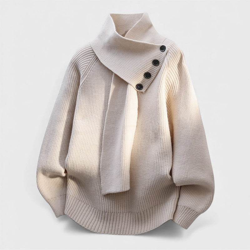 Cayetana™ | Elegantne kampsun ümbritseva kaelusega