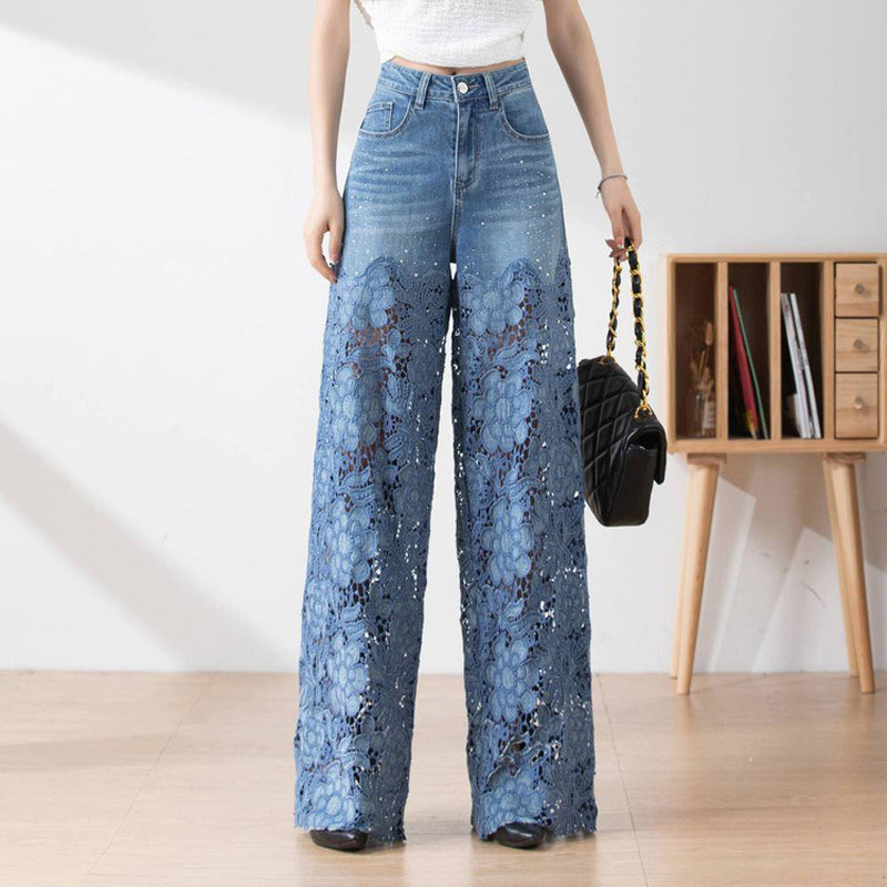 Kõrge talje denim teksad naistele